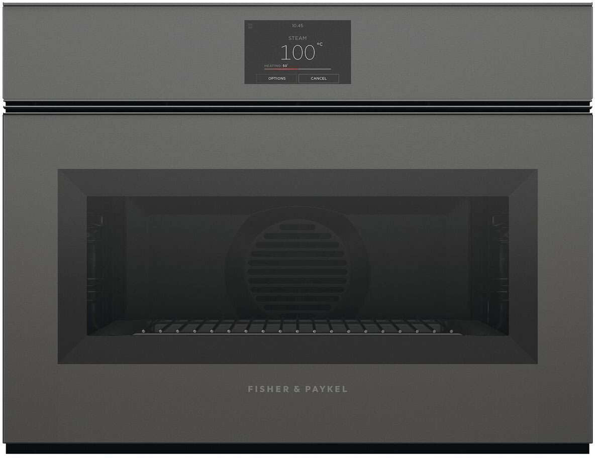 Fisher & Paykel 60cm Minimal Compact Handleless Combi-Steam Oven Grey OS60NMTNG1