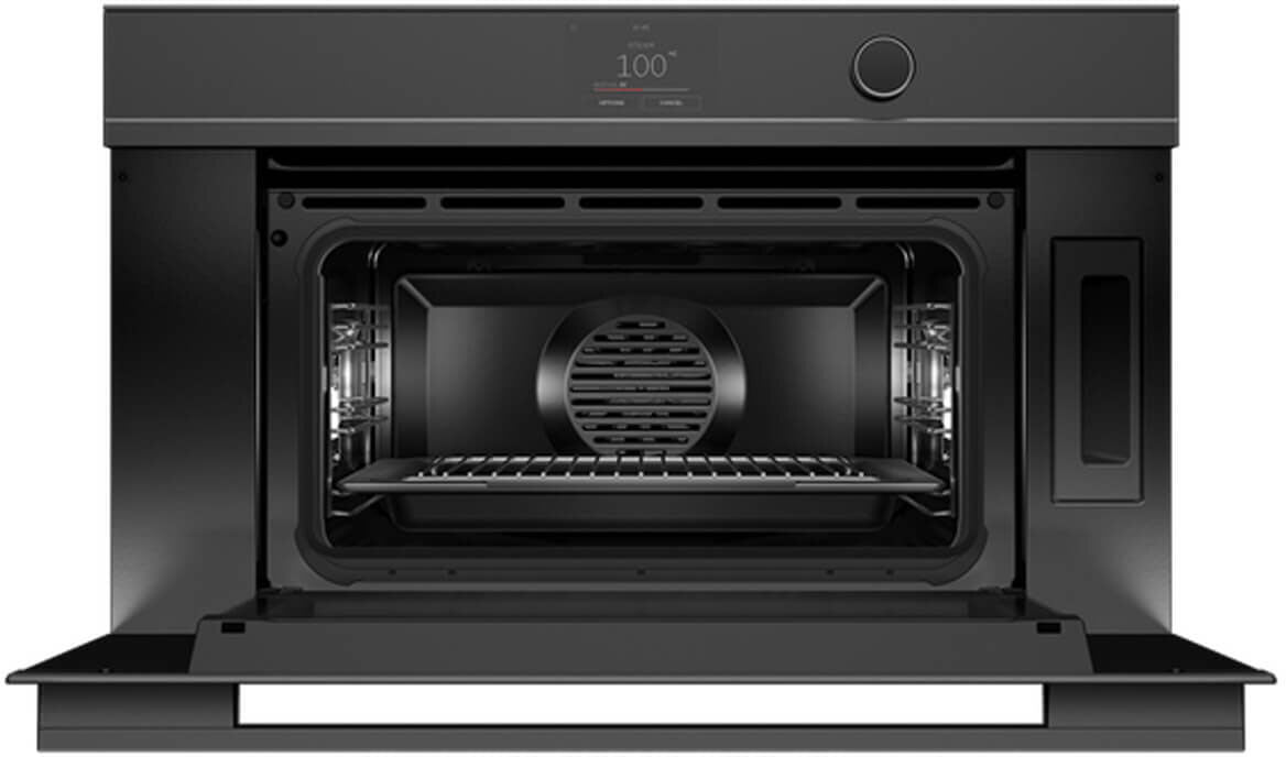 Fisher & Paykel 76cm 55L Combi-Steam Built-In Oven Black OS76NDTDB1