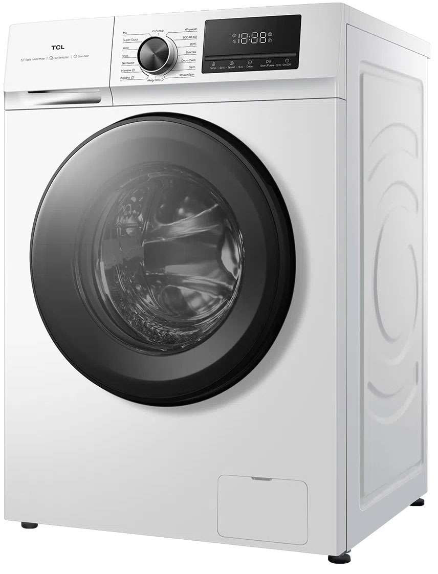 TCL 7.5kg Front Load Washing Machine White P108FLW | Greater Sydney Only
