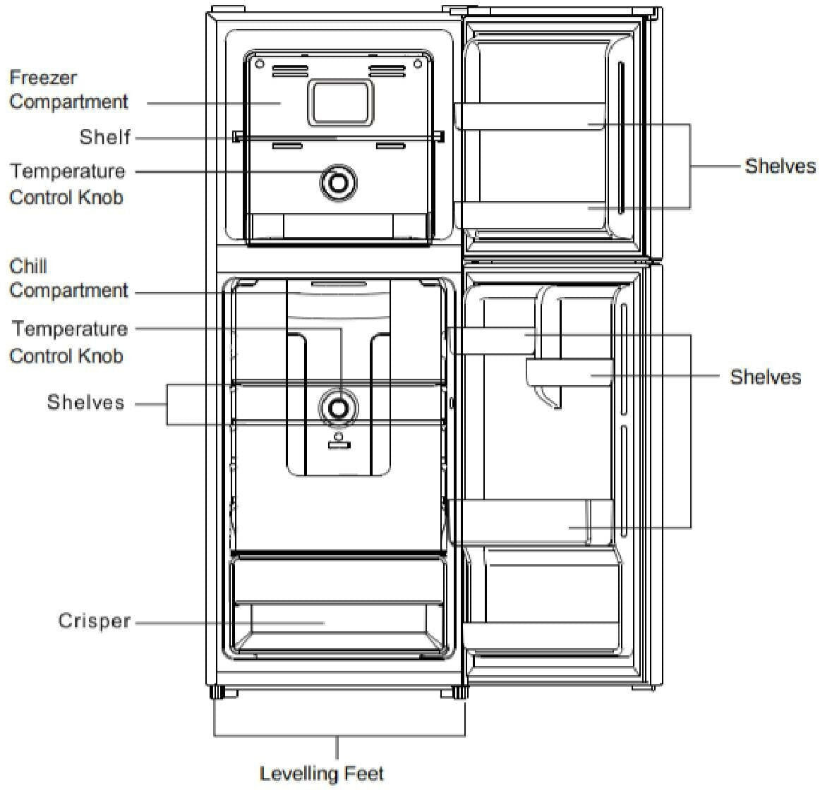 TCL 198L Top Mount Refrigerator P221TMW | Greater Sydney Only