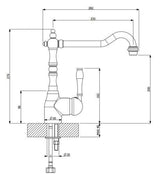 Abey Brushed Nickel Provincial Palais Kitchen Mixer Tap PALAIS-BN