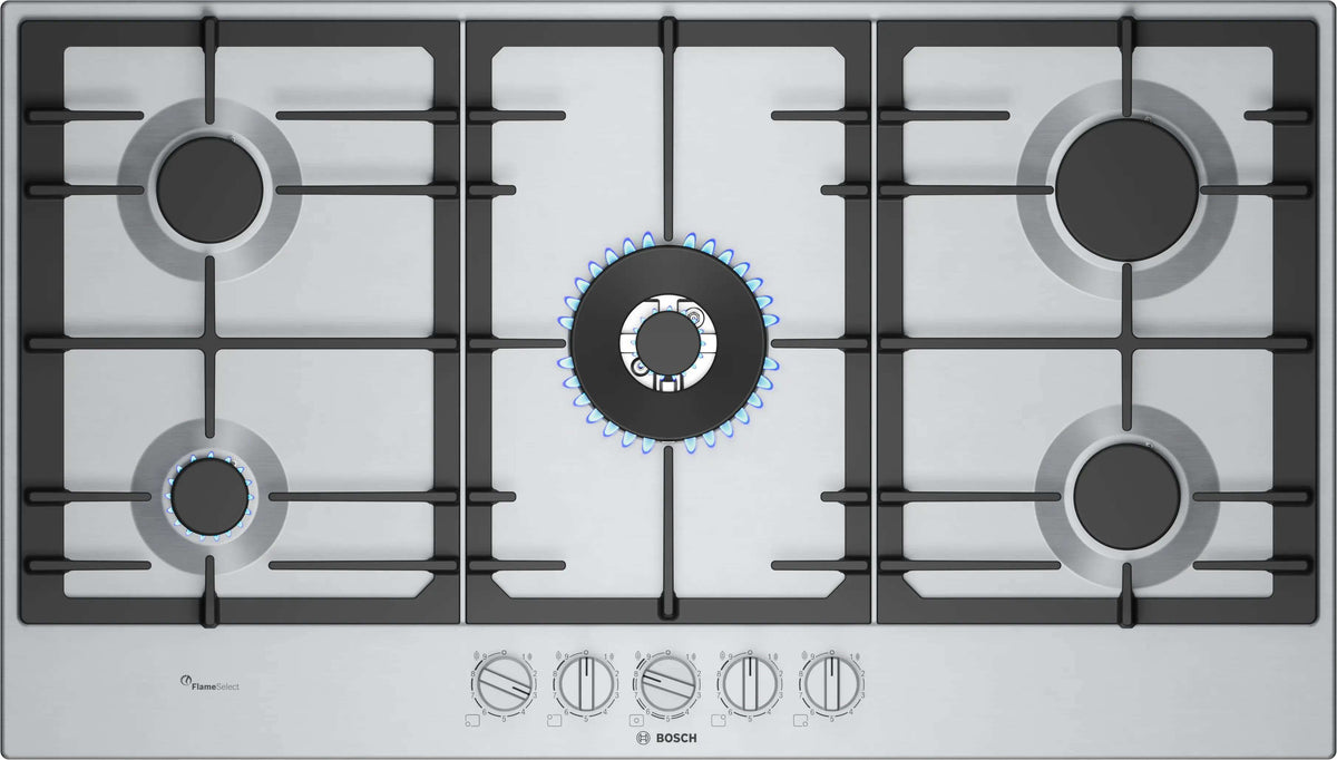 Bosch 90cm Series 6 Gas Cooktop Stainless Steel PCR9A5I90A