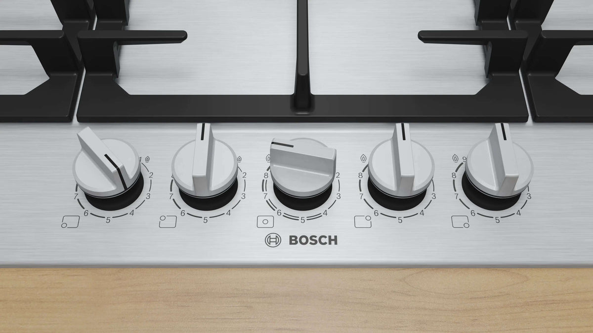Bosch 90cm Series 6 Gas Cooktop Stainless Steel PCR9A5I90A