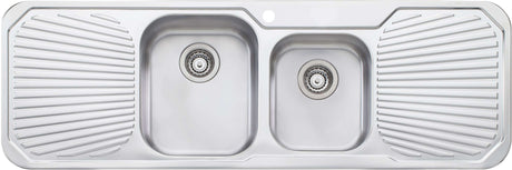 Oliveri Petite 1 & 3/4 Bowl Inset Sink With Double Drainer PE341