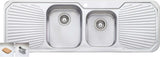 Oliveri Petite 1 & 3/4 Bowl Inset Sink With Double Drainer PE341
