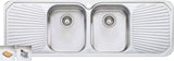 Oliveri Petite Double Bowl Inset Sink With Double Drainer PE353