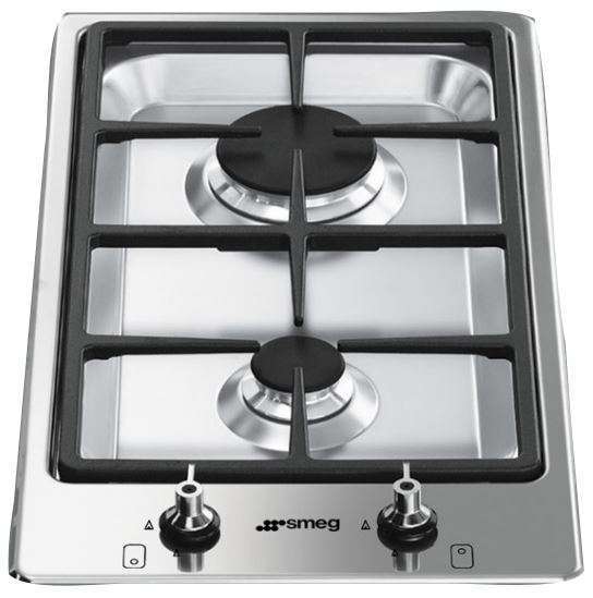 Smeg 30cm Domino-Style Stainless Steel Gas Cooktop PGA32G