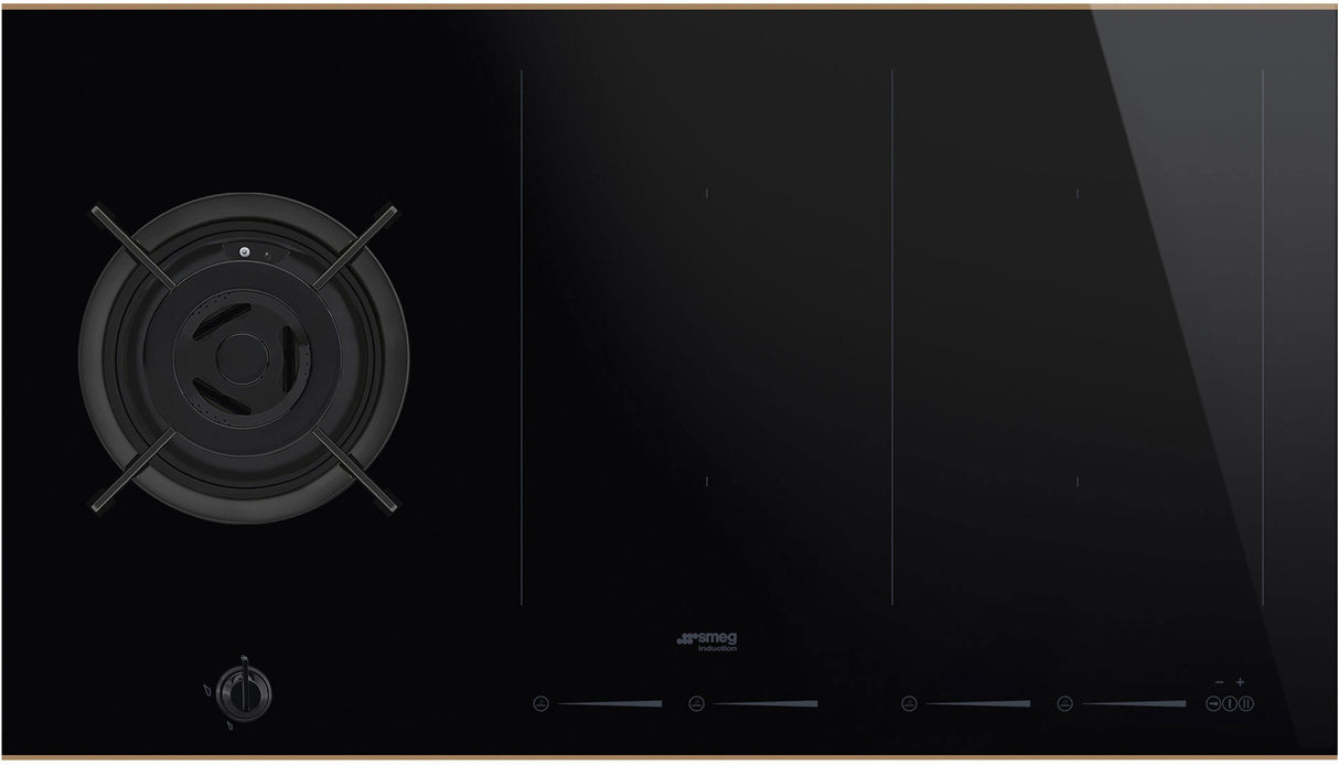 Smeg 90cm Dolce Stil Novo Induction Gas Cooktop PM6912WLDRAU