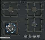 Bosch 60cm Series 4 Gas Cooktop Tempered Glass Black PNK6B6K40A