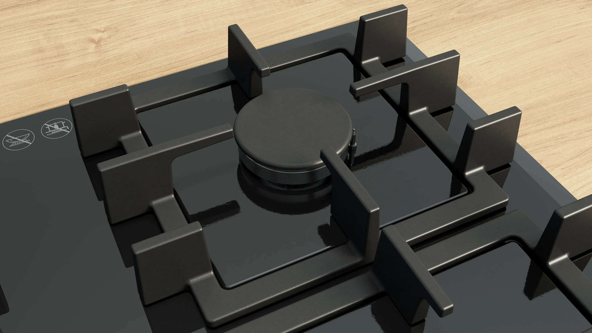 Bosch 60cm Series 4 Gas Cooktop Tempered Glass Black PNK6B6K40A