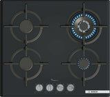 Bosch 60cm Series 6 Gas Cooktop Tempered Glass Black PPH6A6I10A