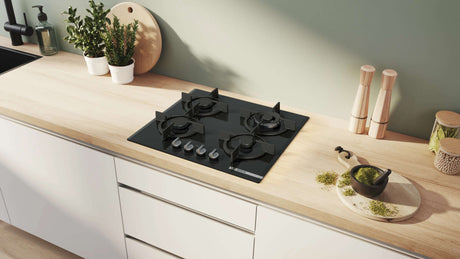 Bosch 60cm Series 6 Gas Cooktop Tempered Glass Black PPH6A6I10A