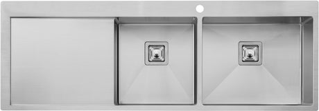 Oliveri Pro Series 1 & 3/4 Double Right Hand Bowl Inset Sink With Drainer PR1112