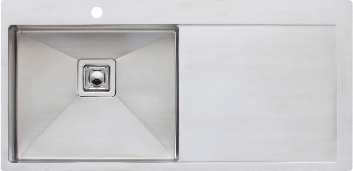 Oliveri Pro Series Single Left Hand Bowl Inset Sink With Drainer PR1121