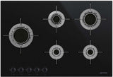 Smeg 75cm Dolce Stil Novo Aesthetic Blade Flame Gas Cooktop Black PVL675LCNAU