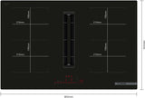 Bosch 80cm Series 6 Induction Cooktop with Downdraft PVQ811H26E
