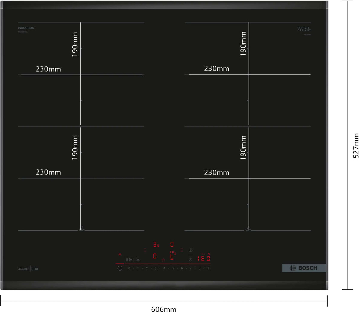 Bosch 80cm Series 6 Downdraft Cooktop PVQ811H26E