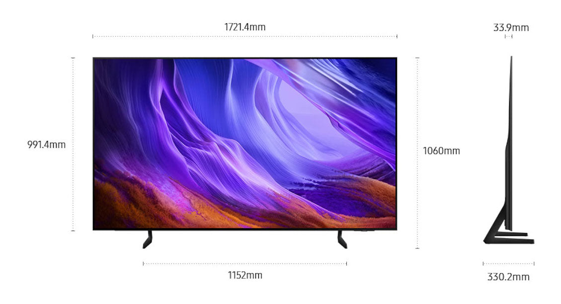 Samsung 77" S85H 4K Vision AI OLED Smart TV QA77S85HAEXXY