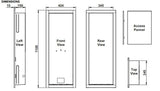 Rinnai RBOX04L Galvanised Lockable Recess Box To Suit B16, B20, B26, S20, S26