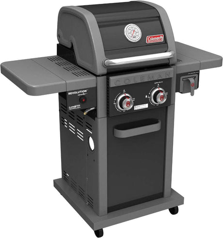 Coleman Revolution 2 Burner Freestanding LPG BBQ Black Gloss REV2BGL
