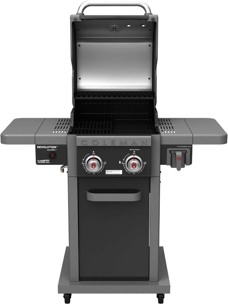 Coleman Revolution 2 Burner Freestanding LPG BBQ Black Gloss REV2BGL