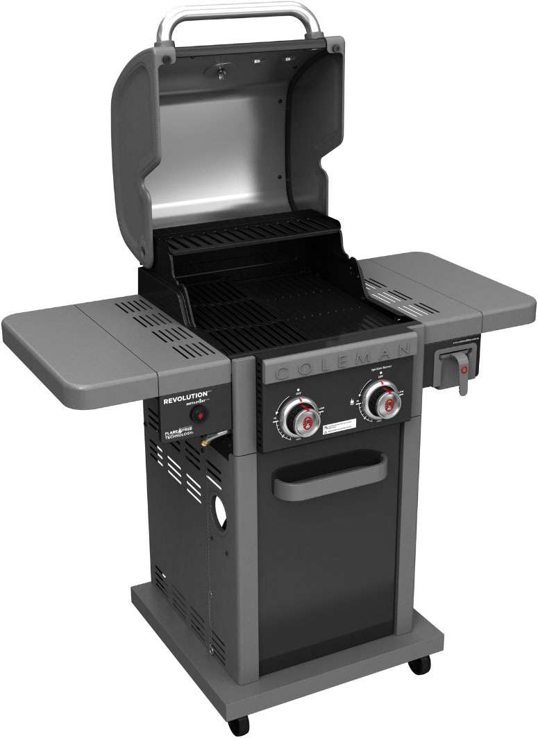 Coleman Revolution 2 Burner Freestanding LPG BBQ Black Gloss REV2BGL