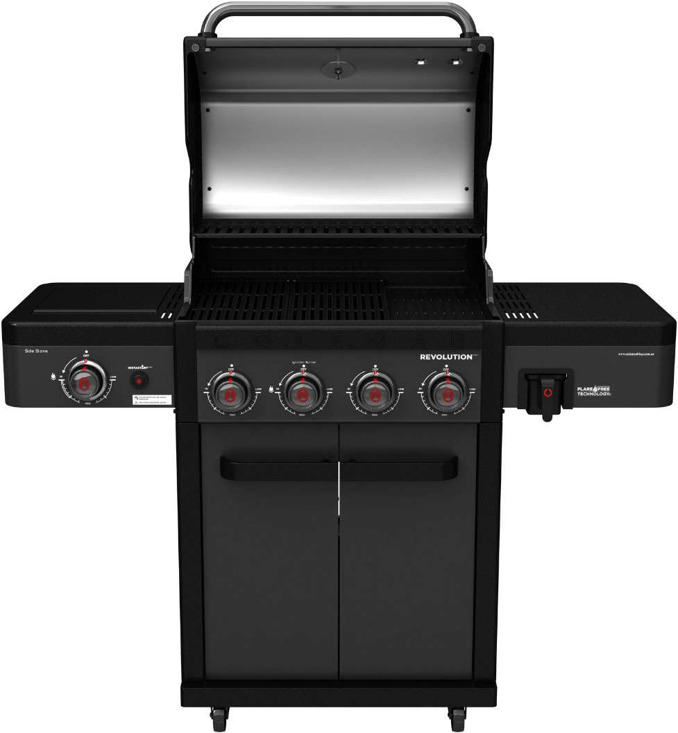 Coleman Revolution 4 Burner Freestanding LPG BBQ+Side Burner Black Matte REV4BMA