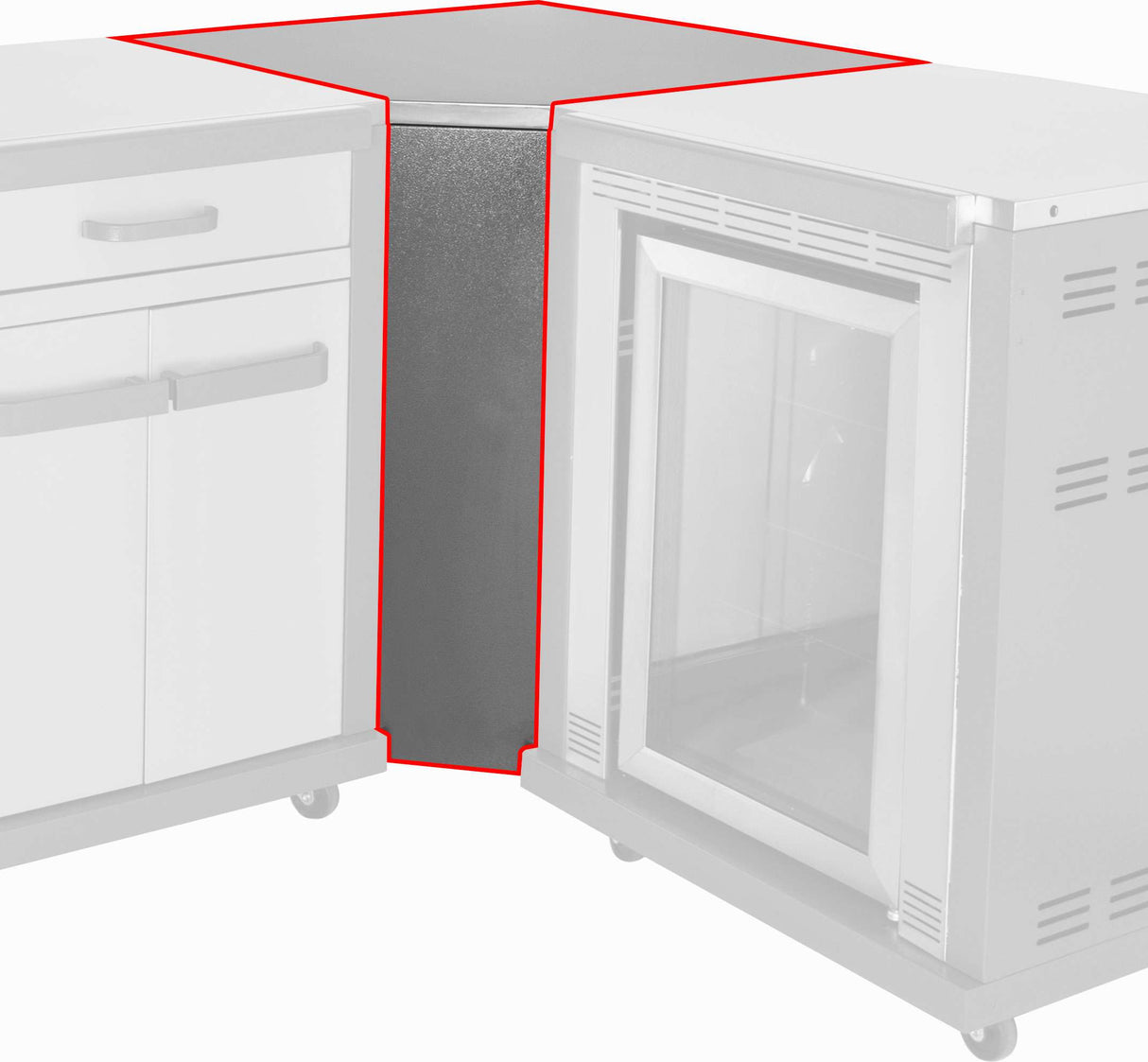 Coleman Revolution Corner Unit No Draw Black Gloss REVCOGL