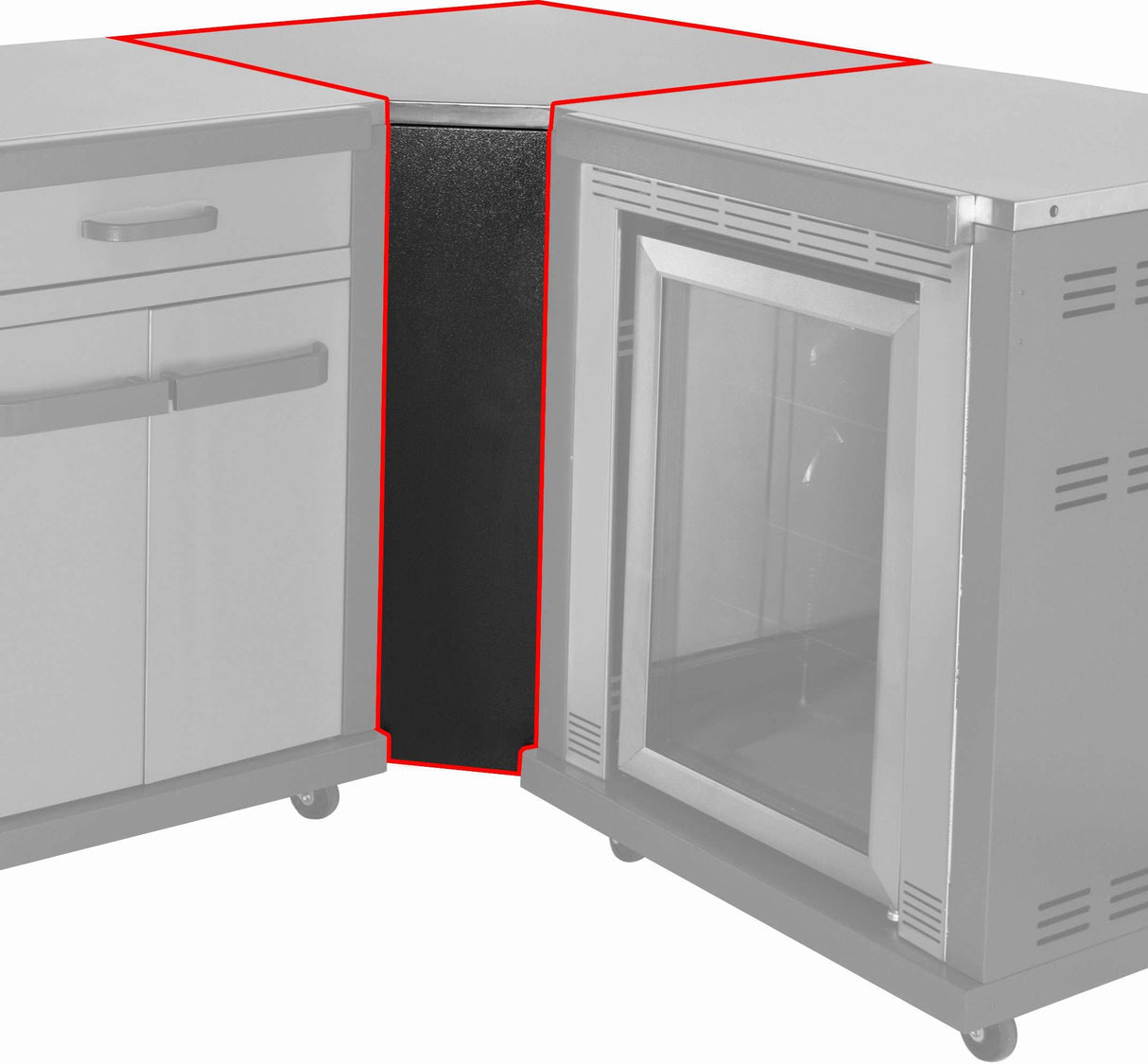 Coleman Revolution Corner Unit No Draw Black Matte REVCOMA