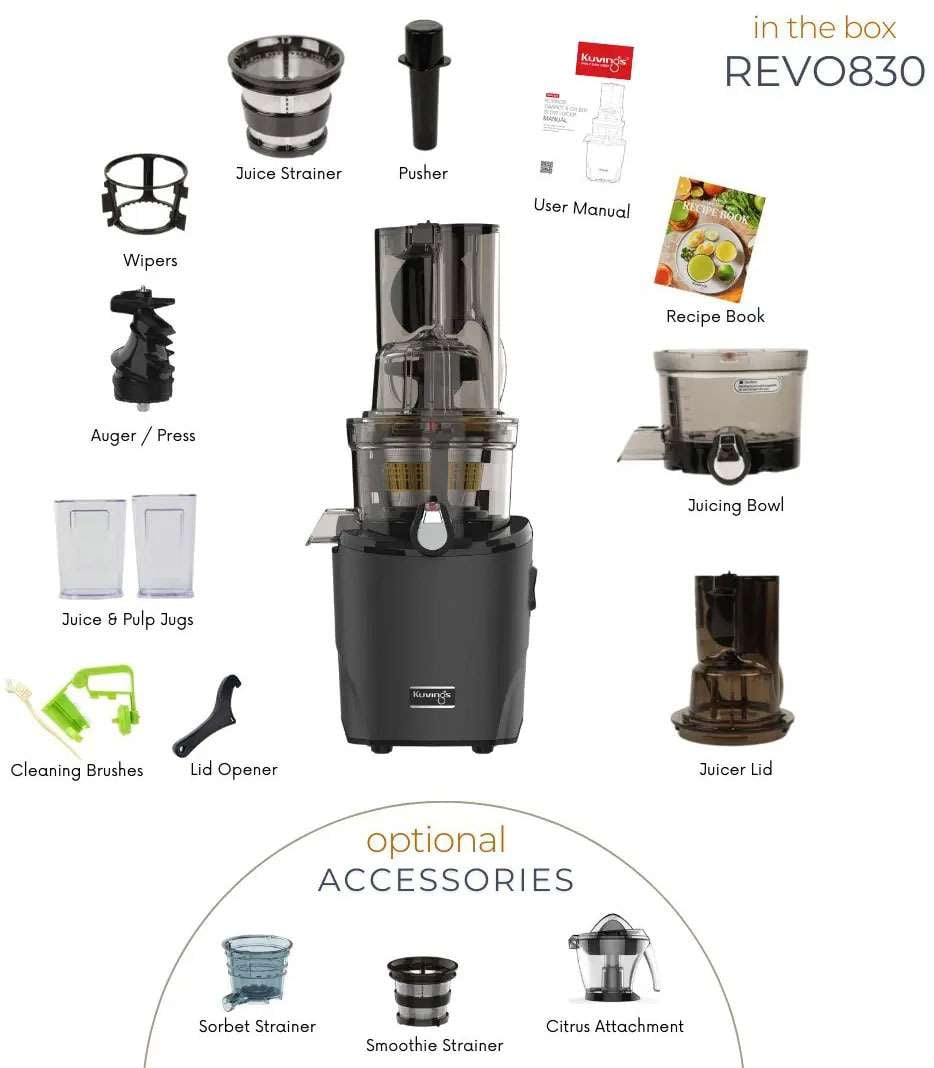 Kuvings REVO830 Matte Black Pearl Revolution Cold Press Juicer REVO830PB
