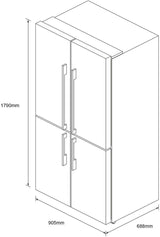 Fisher & Paykel 538L Quad Door Refrigerator RF605QDVX2 | Greater Sydney Only