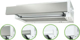 Robinhood 60cm Stainless Steel or White Slideout Rangehood RO61SS/WH/80