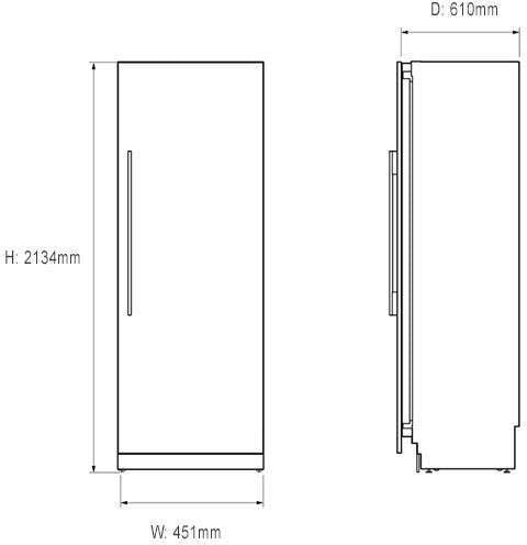 Fisher & Paykel 220L Integrated Column Freezer RS4621FRJK1 | Greater Sydney Only