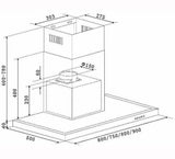 Robinhood 90cm Wall Canopy Rangehood RWCT90XCOM