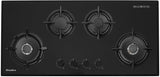 Goldline 90cm 4 Burners Gas Cooktop Black Narrow SAB4GLB