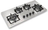 Goldline 90cm 4 Burners Gas Cooktop Stainless Steel Narrow SAB4GLSS