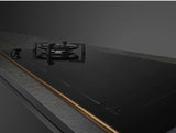 Smeg 90cm Dolce Stil Novo Gas and Induction Cooktop Black SAIG6954R