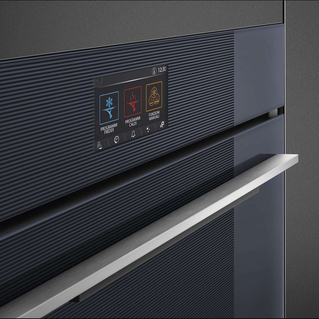 Smeg 45cm Linea Compact Blast Chiller Neptune Grey SBC4104G
