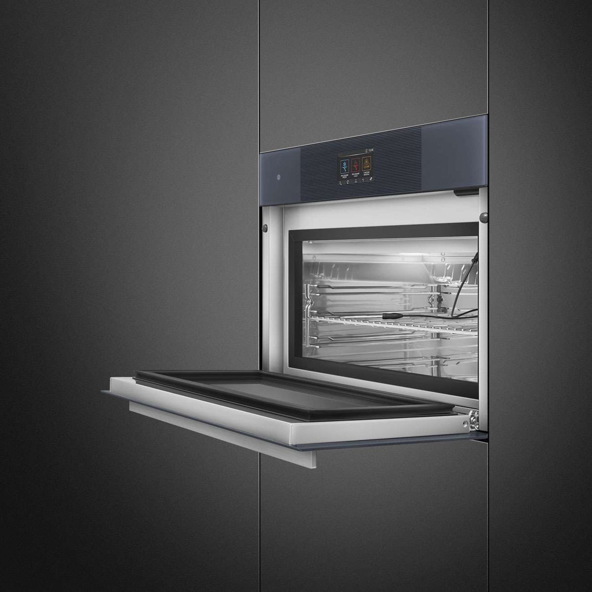 Smeg 45cm Linea Compact Blast Chiller Neptune Grey SBC4104G