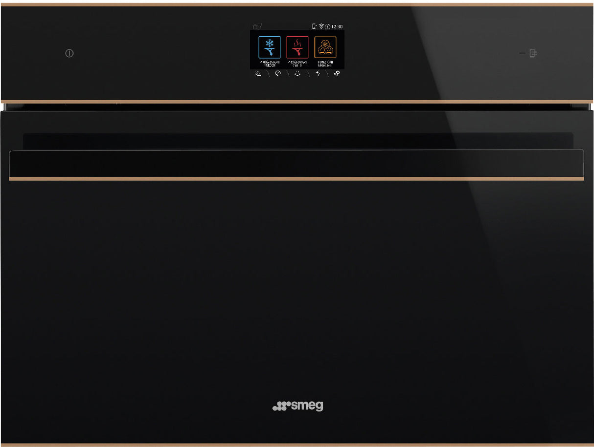 Smeg 45cm Dolce Stil Novo Compact Blast Chiller Black SBC4604WNR