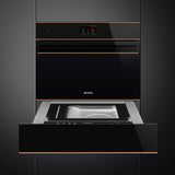 Smeg 45cm Dolce Stil Novo Compact Blast Chiller Black SBC4604WNR