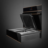 Smeg 45cm Dolce Stil Novo Compact Blast Chiller Black SBC4604WNR