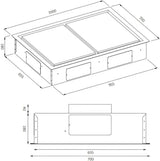 Schweigen 100cm Silent 3200m3/hr S/S Ceiling Cassette Rangehood SCC1000-SE