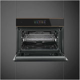 Smeg 60cm Dolce Stil Novo Combi Microwave Electric Oven Copper Trim SF4606WMCNR