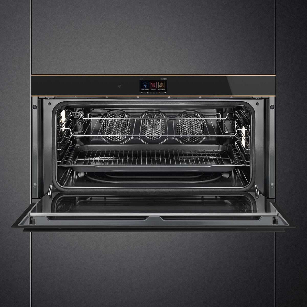 Smeg 90cm Dolce Stil Novo Thermoseal Electric Oven Copper Trim SFPR9604TNR