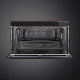 Smeg 90cm Dolce Stil Novo Copper Trim Pyrolytic Wall Oven Black SFPR9606WTPNR