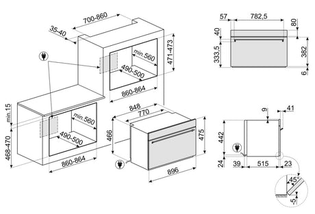 Smeg 90cm Classic Thermoseal Built-In Oven SFRA9300TN