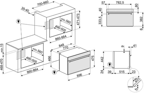 Smeg 90cm 100L Classic Thermoseal Electric Wall Oven SFRA9300TVX