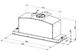 Smeg 60cm Undermount Rangehood SHU670X