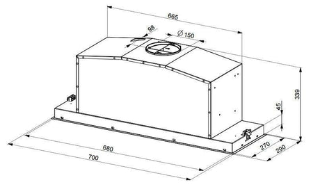 Smeg 70cm Undermount Rangehood SHU770X